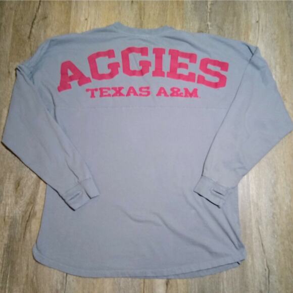 Vintage Press Box Texas A&M Aggies Long Sleeve Puff Print T Shirt Size Medium - Picture 2 of 5
